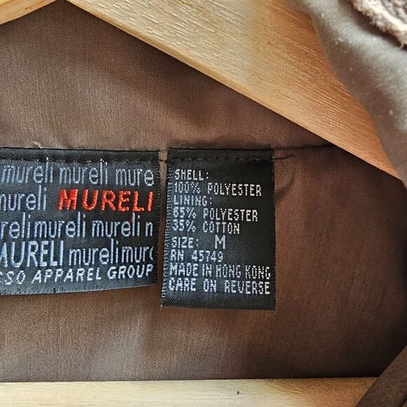 Vintage Mureli Unisex Medium Brown & Purple Studded Jacket - Picture 5 of 12